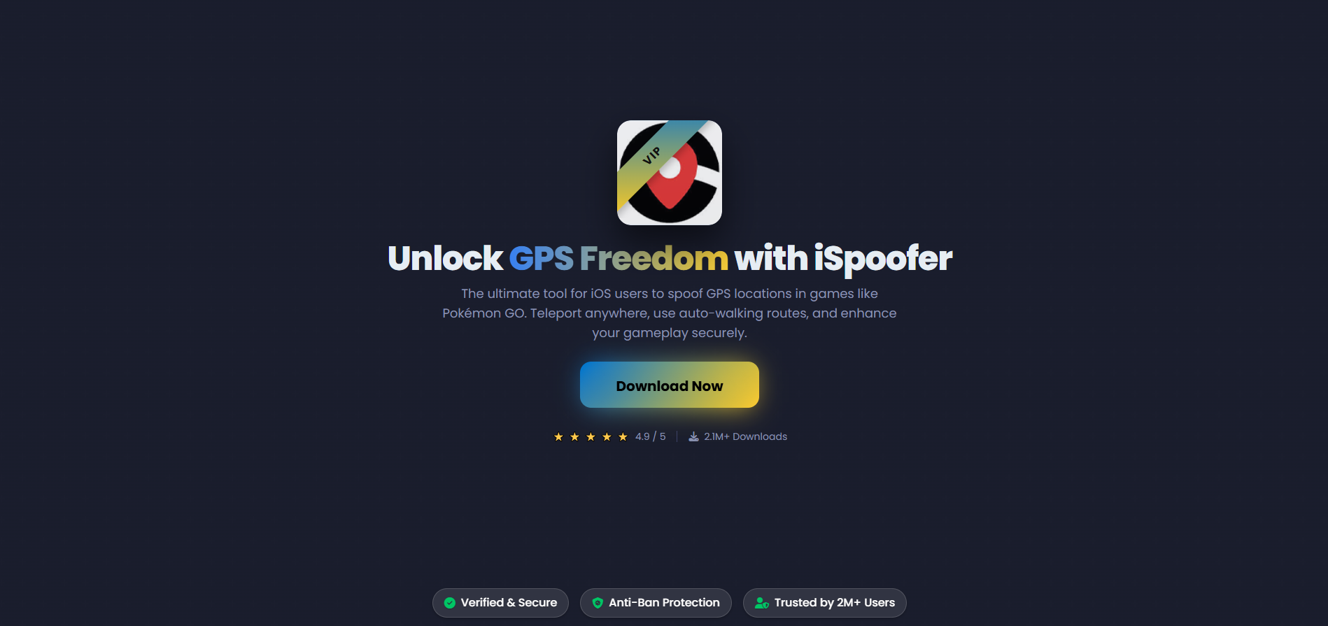 Screenshot of the iSpoofer Pokemon GO app interface showing the on-screen joystick for navigation and the teleport map feature.